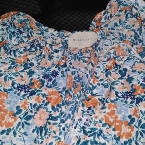 Melloday floral 2X plus size blouse - Picture 5 of 7